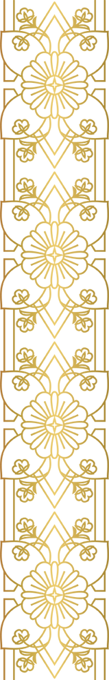 Geometric Islamic Frame Strip Gold