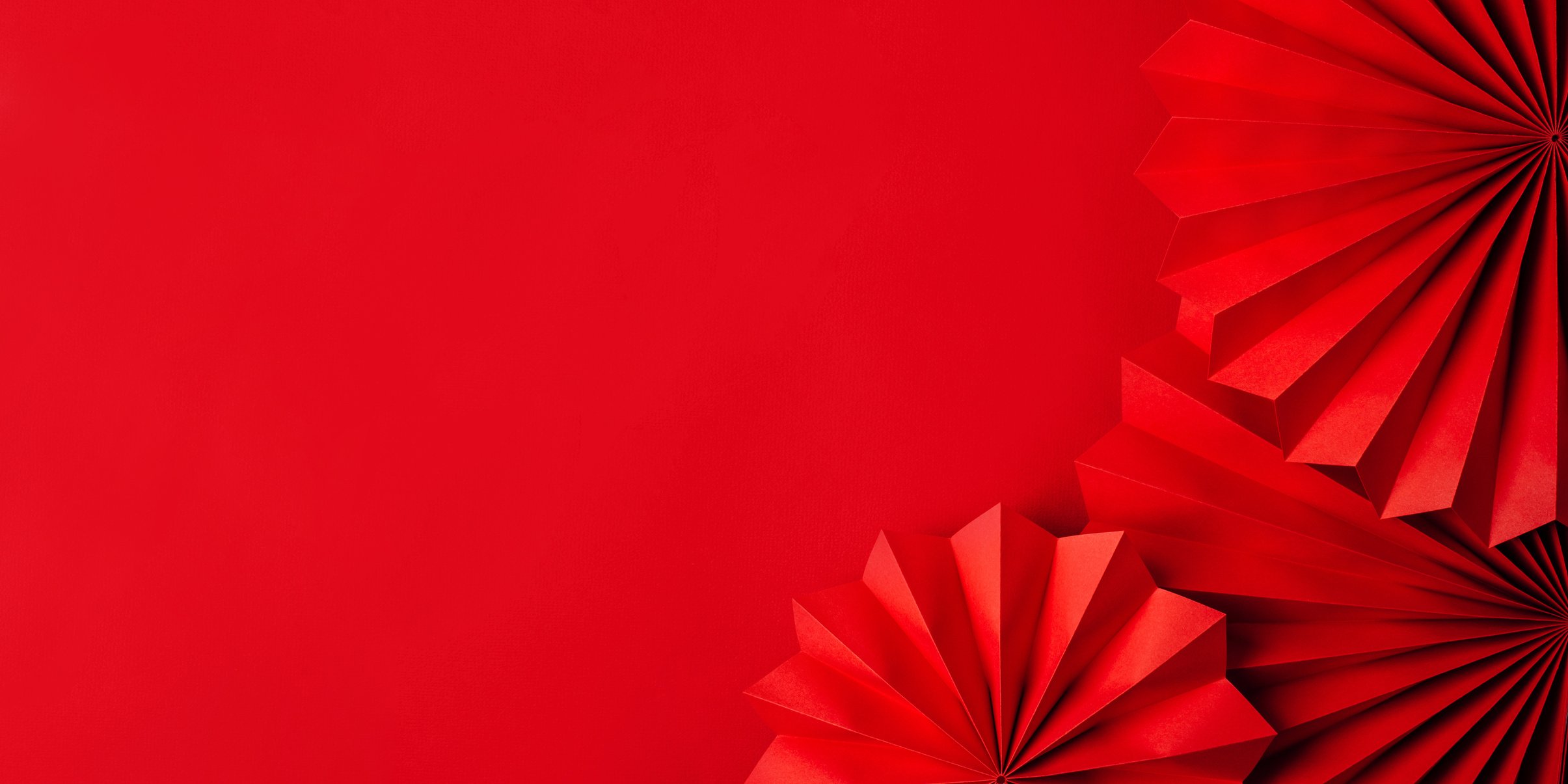 Minimalistic Background Made of Red Paper.